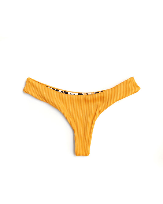 REVERSIBLE HIGH THONG MUSTARD